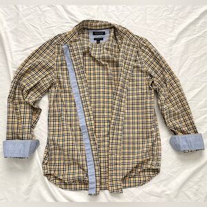 Banana Republic Mens Plaid Button Shirt | Camden Fit | Size M | Navy & Yellow